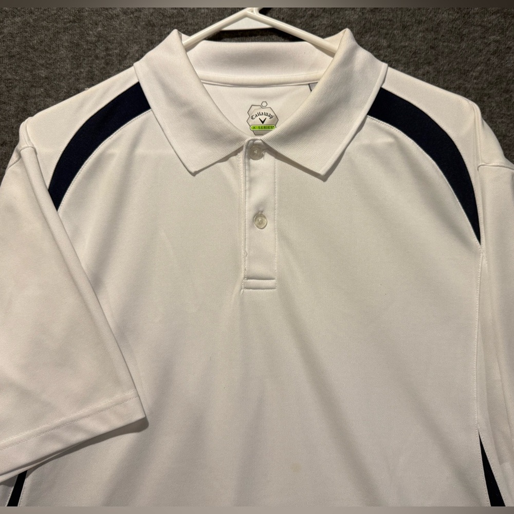Callaway X Series men’s Xl white polo shirt soft golf performance casual active